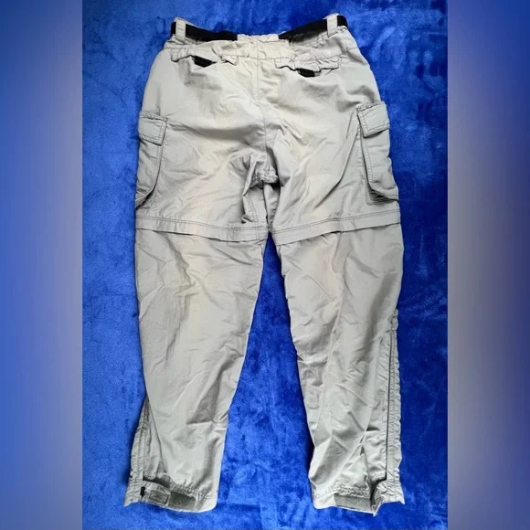 Vintage REI Sahara Convertible Pants Womens 8 Beige Canvas Cargo Hiking - Picture 2 of 12